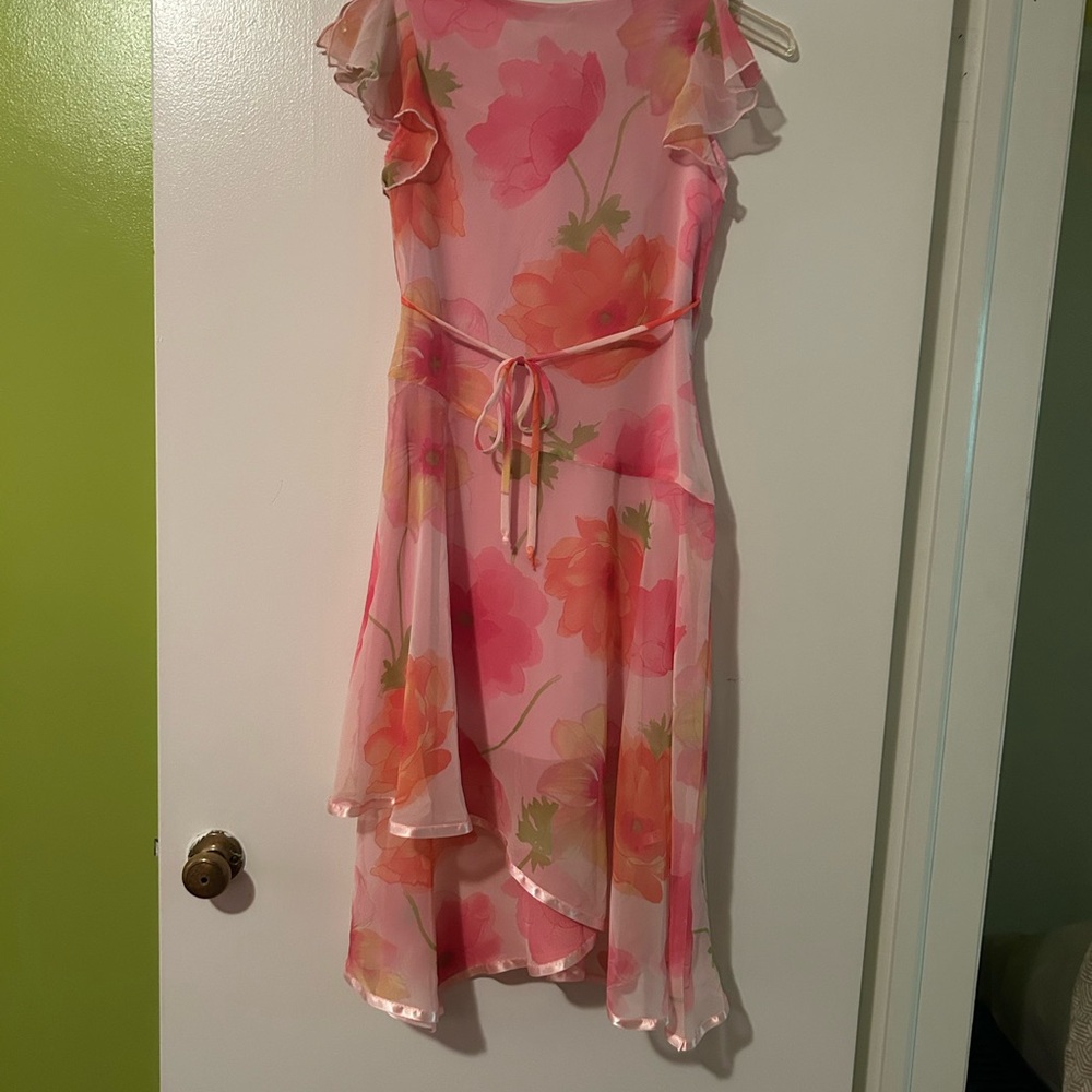 Speechless Pink and Orange Floral Kids Dress